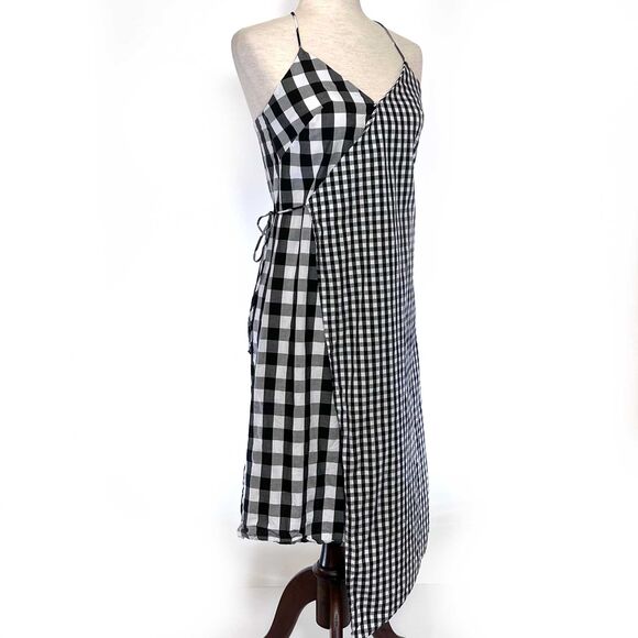 BP Junior Small Buffalo Check Wrap Dress - Picture 3 of 6